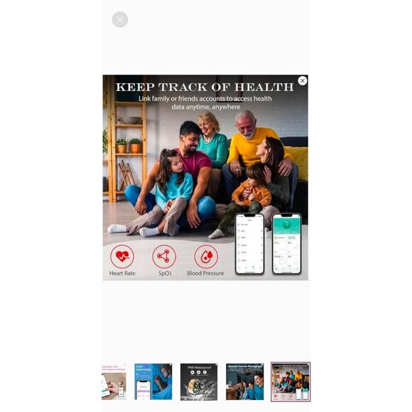 Limited Edition Rose Gold Smart Ring Health Sleep Monitoring Fitness Track - Picture 6 of 7